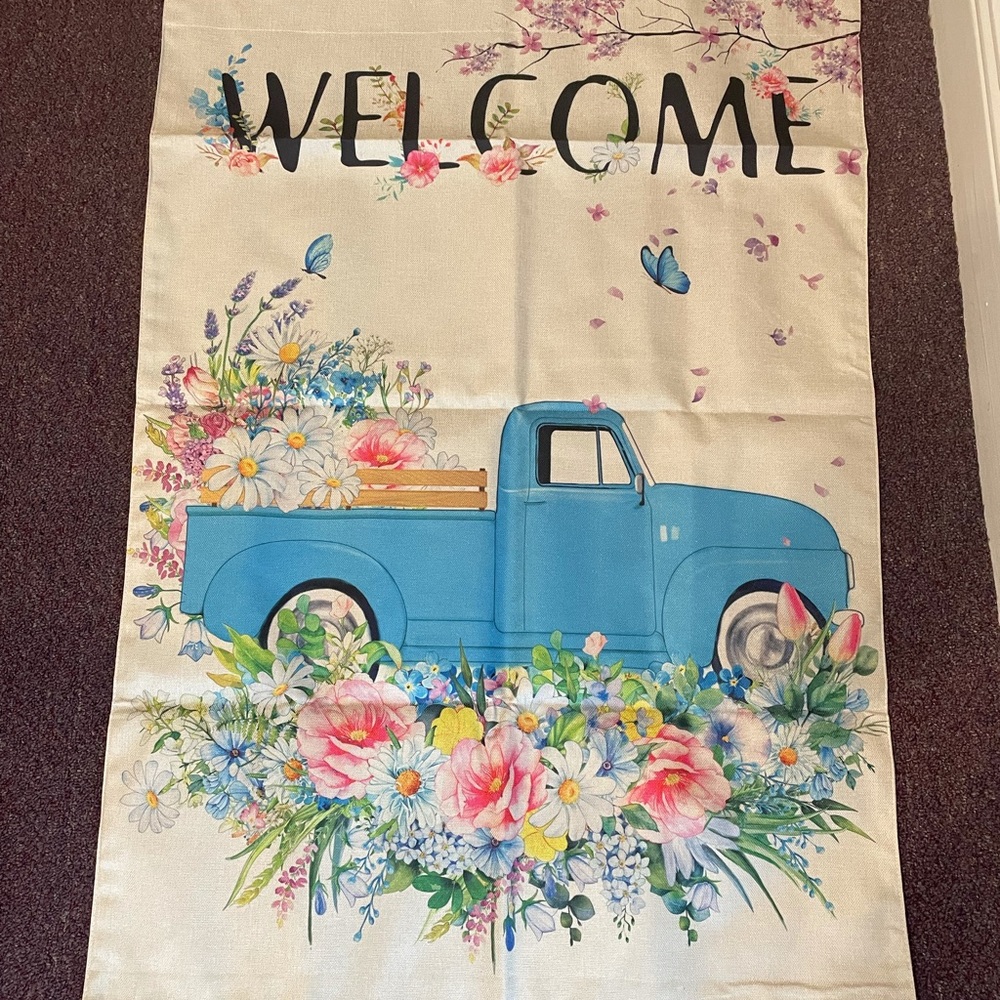 Welcome outdoor flag
